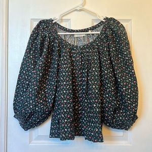Doen Jeanne Top Mirbeau's Garden Black